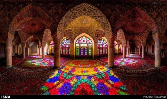 مرمت درهای مسجد صورتی شیراز