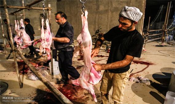 100 راس گوسفند در شهرستان سپیدان قربانی شد