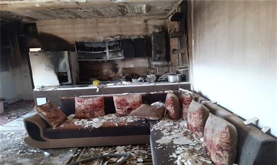 نشت گاز عامل حریق یک خانه در شیراز