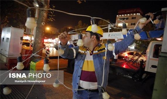 اجرای طرح جمع‌آوری ریسه‌ و چتر روشنایی در شیراز