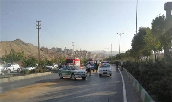 تصادف زنجیره‌ای 6 خودرو در شیراز