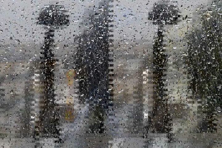 بارش باران در کهمره سرخی شیراز