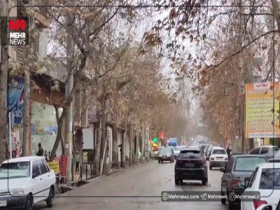 فیلم/ بارش برف در «سپیدان» فارس