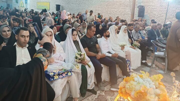 ۱۴ زوج جوان کواری در شب عید غدیر راهی خانه بخت شدند
