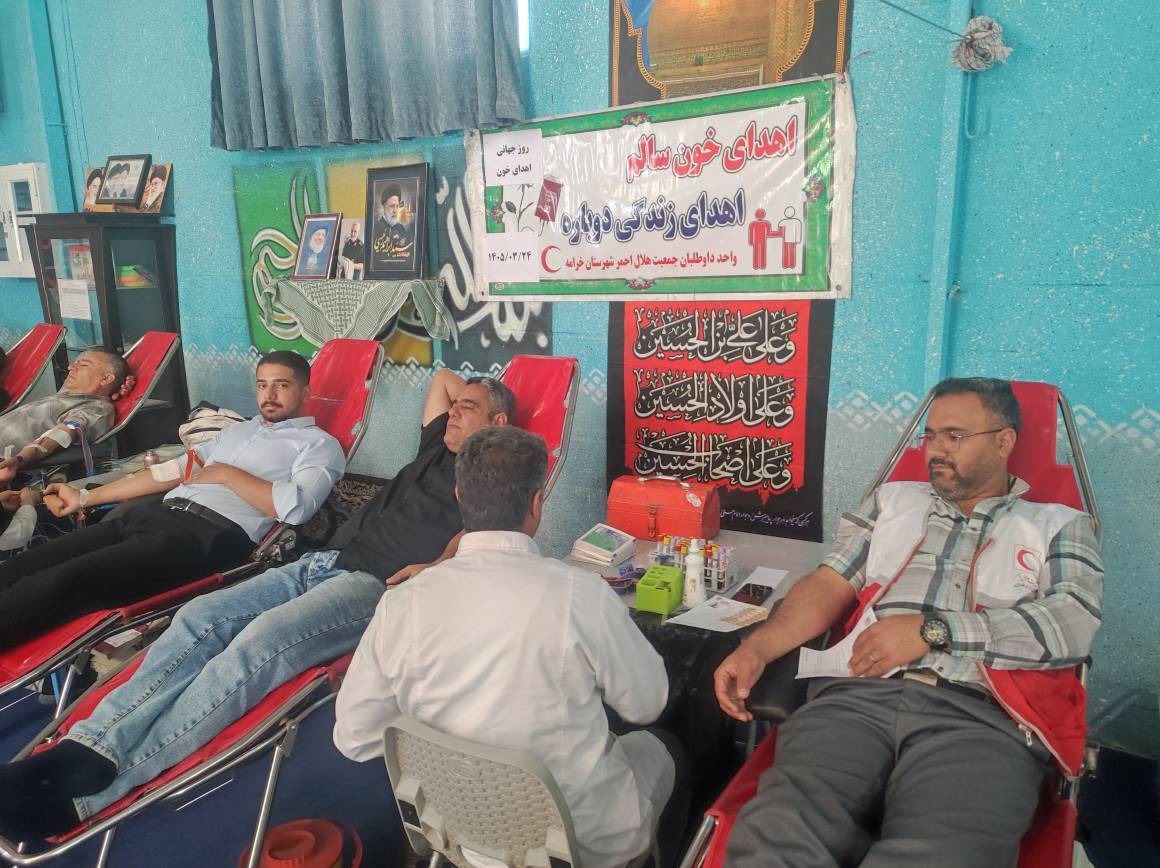 اهدای خون در شهرستان خرامه