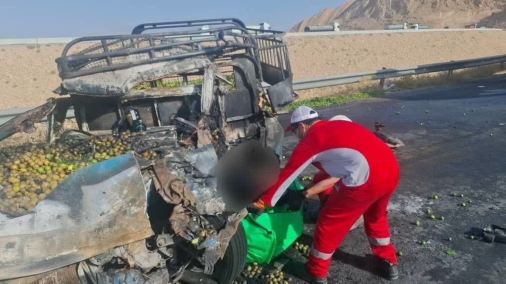 تصادف در جاده جهرم به لار با یک فوتی