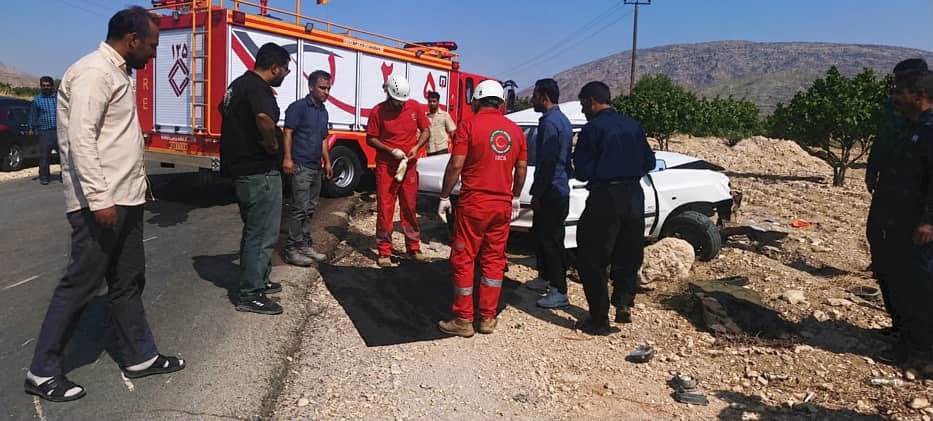 یک کشته و یک مصدوم در تصادف رخ به رخ نیسان و سواری در جاده میمند به جهرم