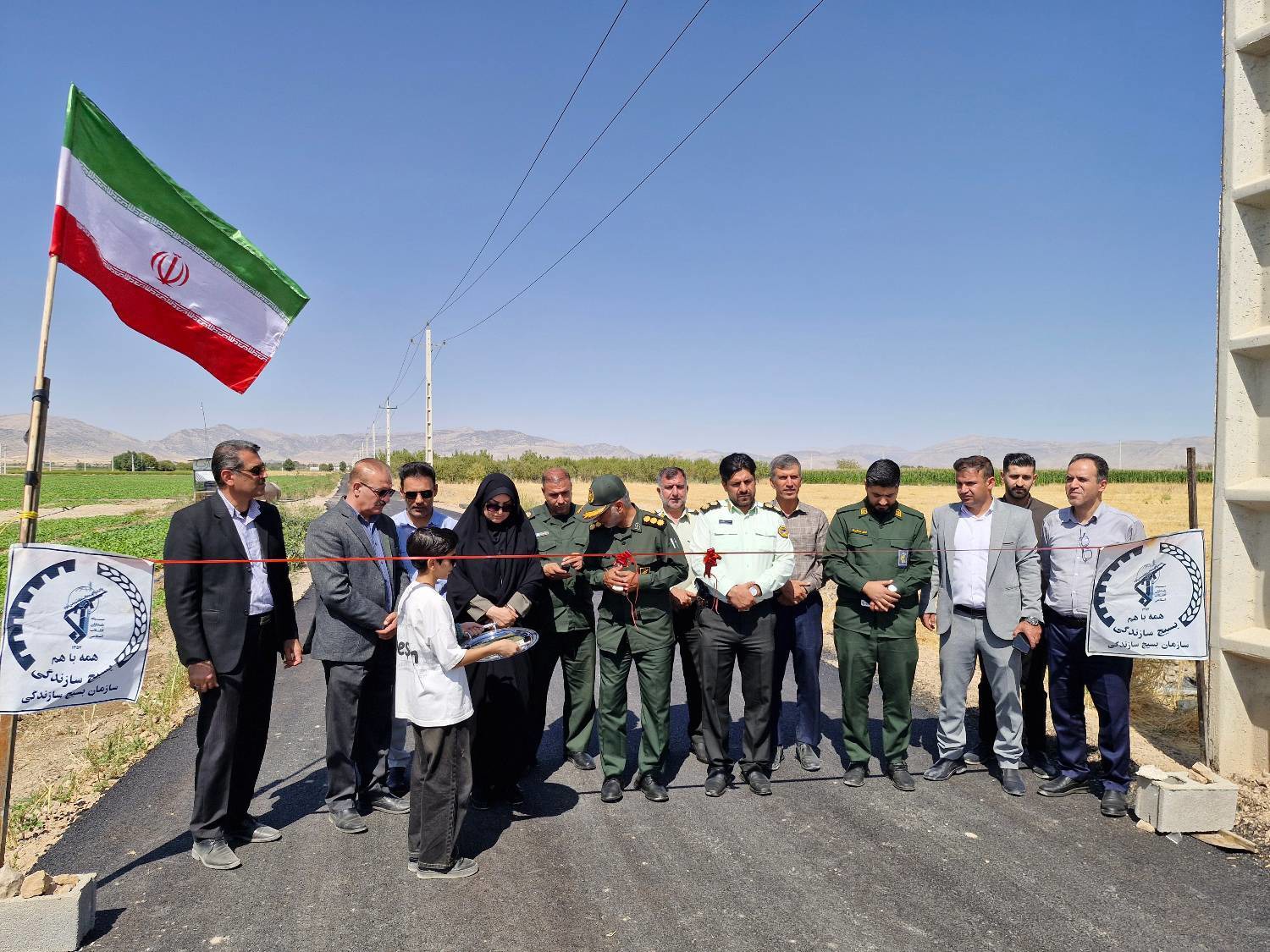 افتتاح جاده بین مزارع کشاورزی در شهرستان بیضا