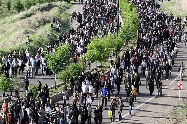 پیاده‌روی بسیجیان شیراز با هدف ایجاد نشاط اجتماعی